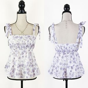 NWT Storia Floral Tie Strap Tank Top